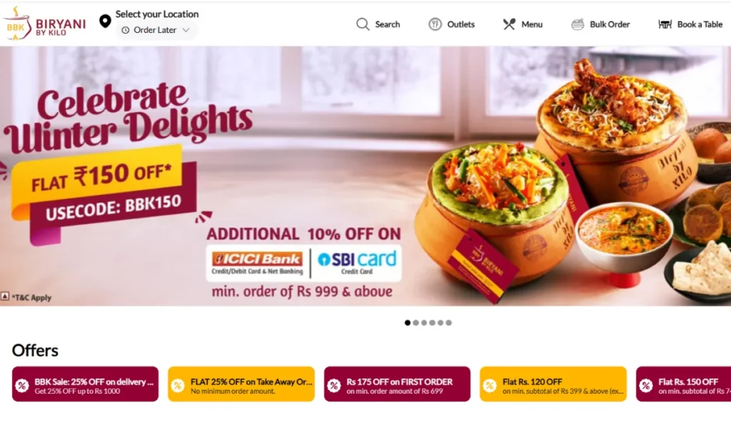 Homegrown Restaurant Chains in India 2025 - Biryani By Kilo 