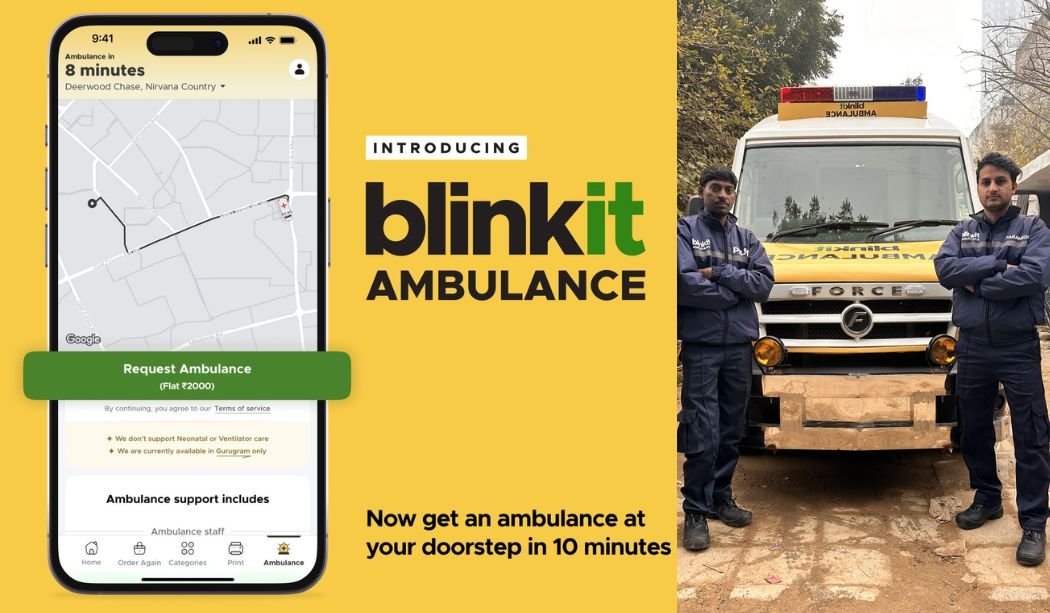 Blinkit Launches 10-Minute Ambulance Service in Gurugram